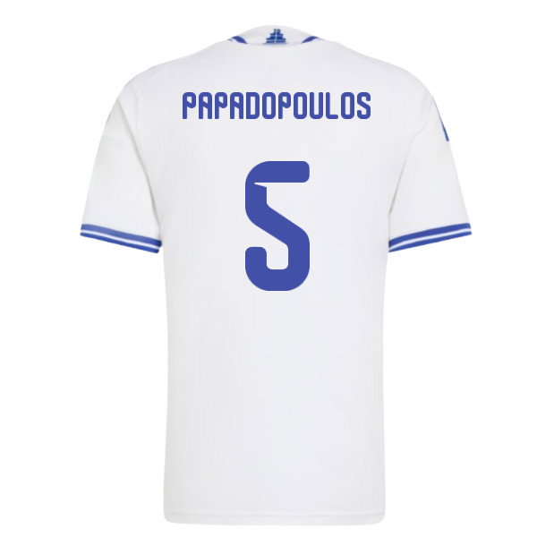 2026-2027 Greece Home Shirt (Papadopoulos 5)-SoccerKits Hub | Buy Soccer Jerseys Online